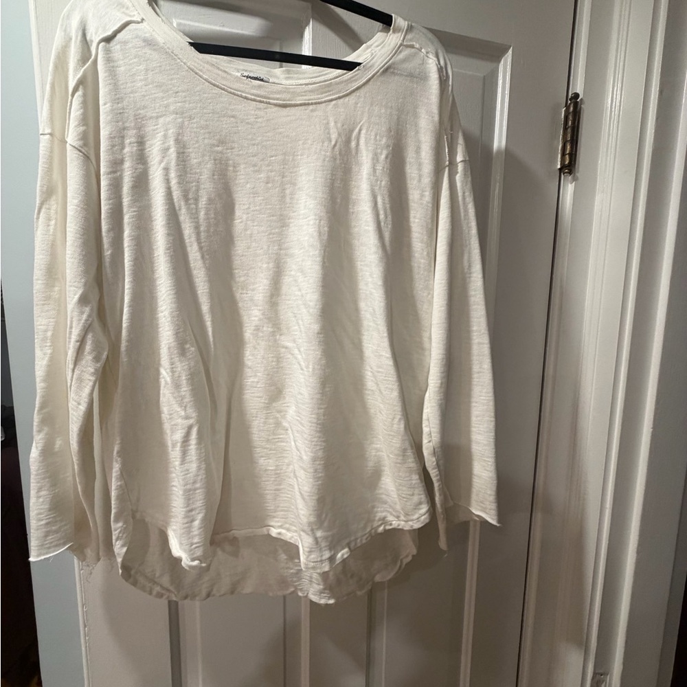 Splendid Off-White Long Sleeve Top
